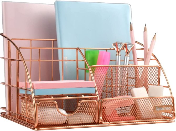 Rose Gold Desk Organizer