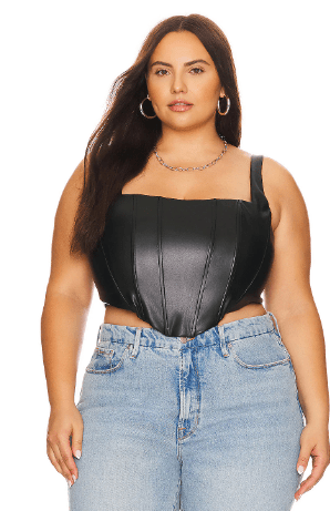 Ali Faux Leather Corset Top