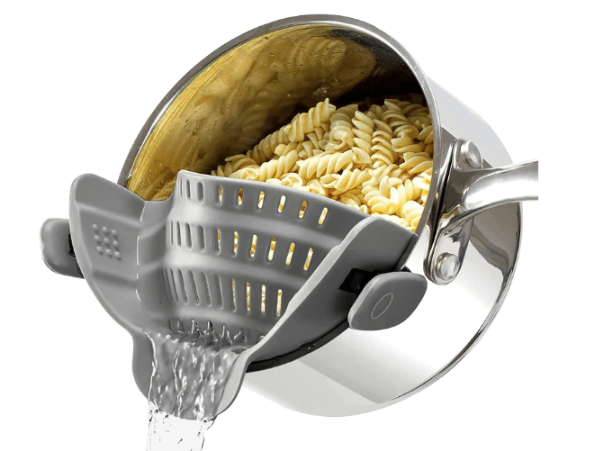 Adjustable Silicone Clip On Strainer