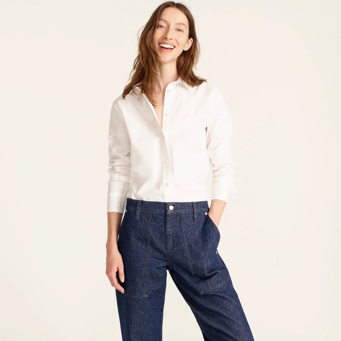 J.Crew Slim-fit stretch cotton poplin shirt