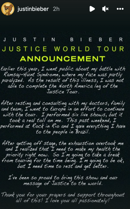 Justin Bieber Instagram