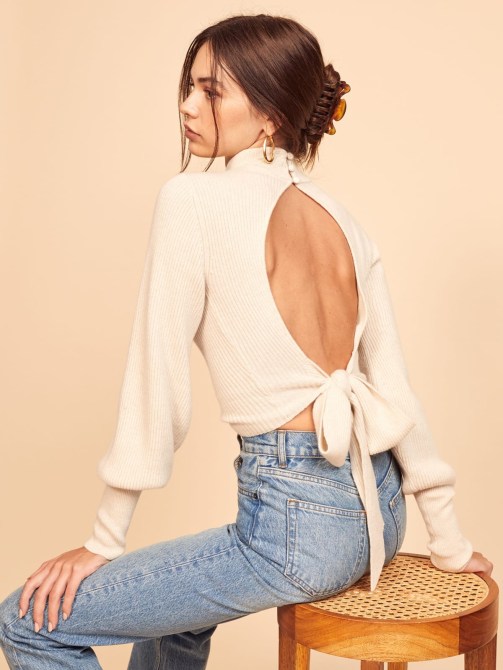 Osteria Open Back Sweater Reformation