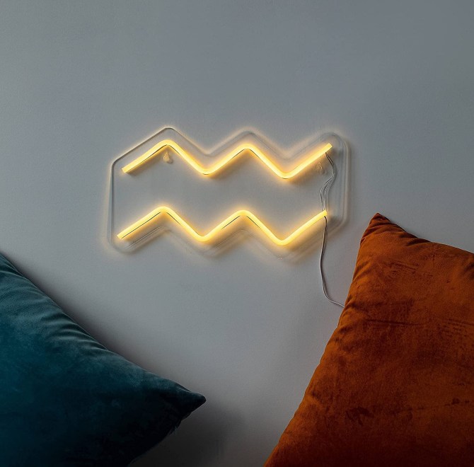 DECANIT Aquarius Neon Sign Amazon