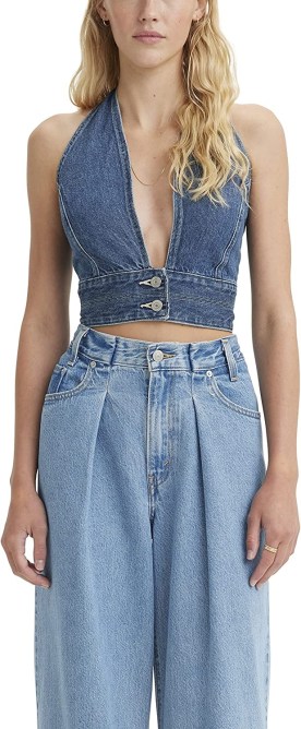 Levi’s Daisy Denim Halter Top Amazon