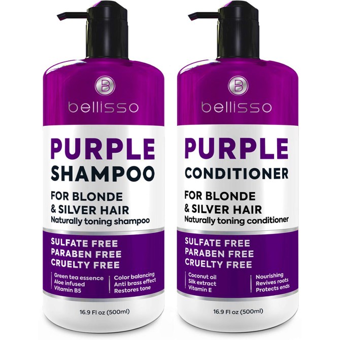 Bellisso Purple Shampoo and Conditioner Set