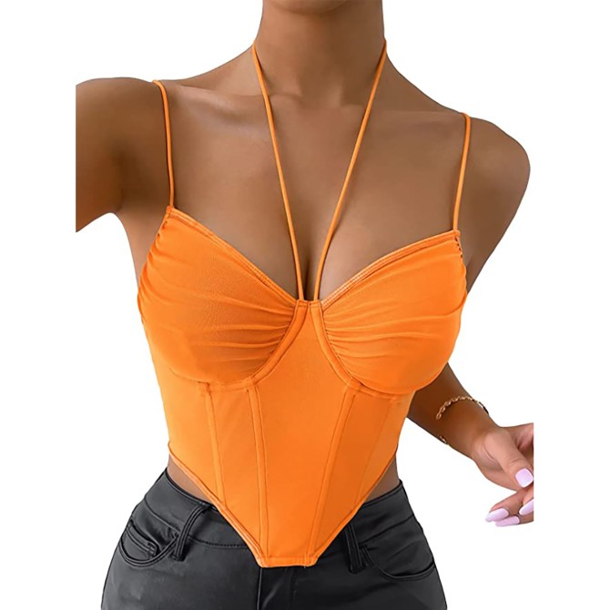 Cozyease Women's Ruched Bustier Top