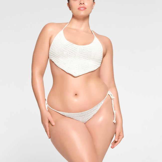 Skims Crochet Swim Hankerchief Top