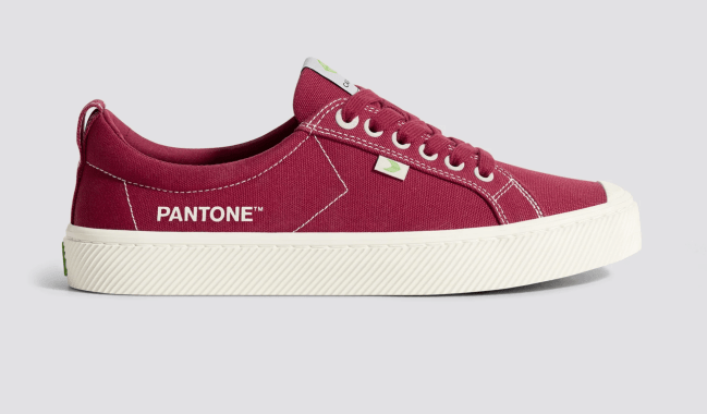 Cariuma X Pantone OCA Low in Ruby Wine Canvas