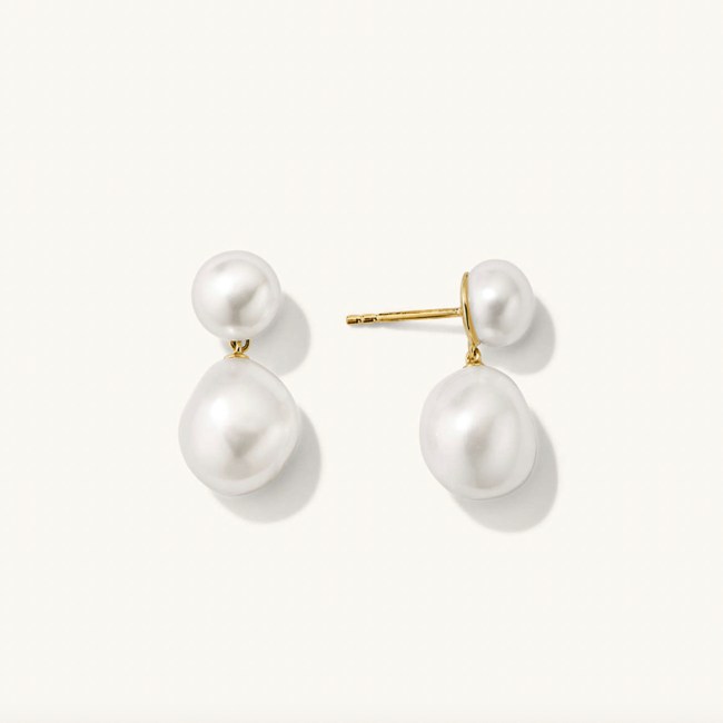 Mejuri Bold Pearl Drop Earrings