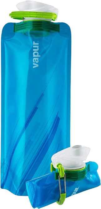 Vapur Flexible, Collapsible Wide Mouth Anti-Bottle in blue