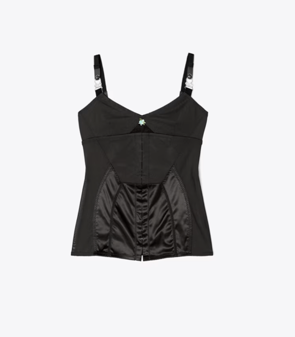 Tory Burch Spaghetti Mesh Strap Top