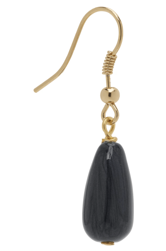 Dries Van Noten Gray Drop Single Earring