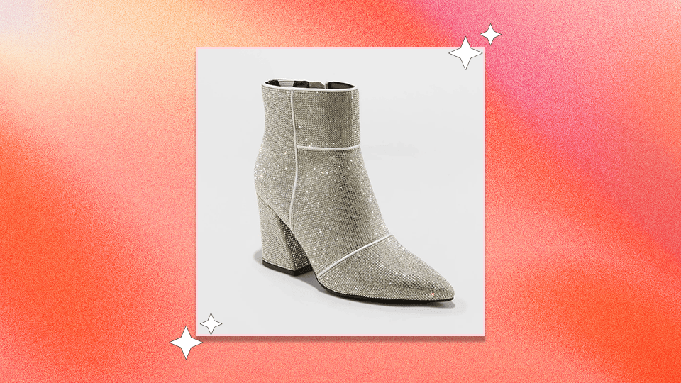 betsey johnson glitter boot dupe