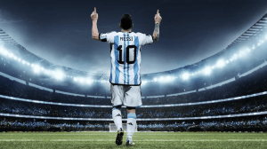 Lionel Messi in "Messi’s World Cup: The Rise of a Legend" on Apple TV+.