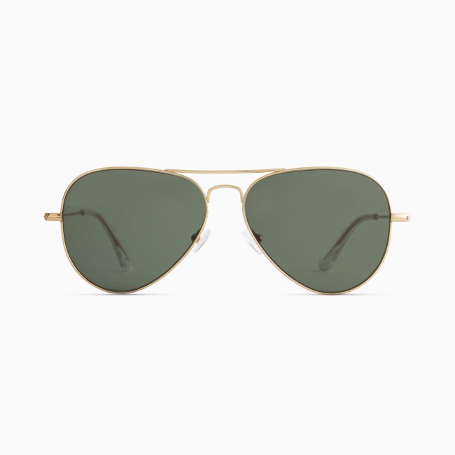 Aviator Sunglasses: Quince Halston Polarized Stainless Steel Aviator Sunglasses