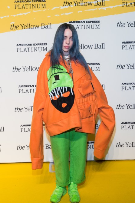 Billie Eilish at the Yellow Ball at the Brooklyn Museum.