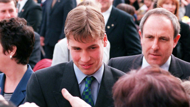 March 25, 1998: Prince William at the Burnaby South Secondary School in Canada