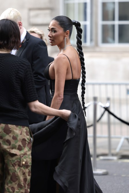 Nicole Scherzinger seen attending The Olivier Awards 2024 at Royal Albert Hall on April 14, 2024 in London, England.
