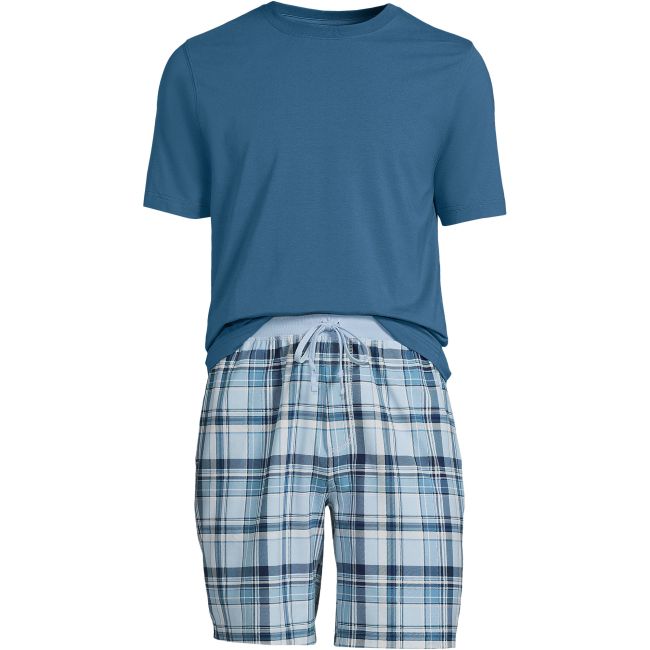 Best Men's Pajamas: Lands' End Men's Knit Jersey Pajama Shorts Sleep Set