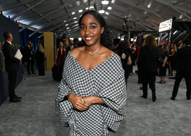 Ayo Edebiri at the 30th Annual Screen Actors Guild Awards held at the Shrine Auditorium and Expo Hall on February 24, 2024 in Los Angeles, California.
