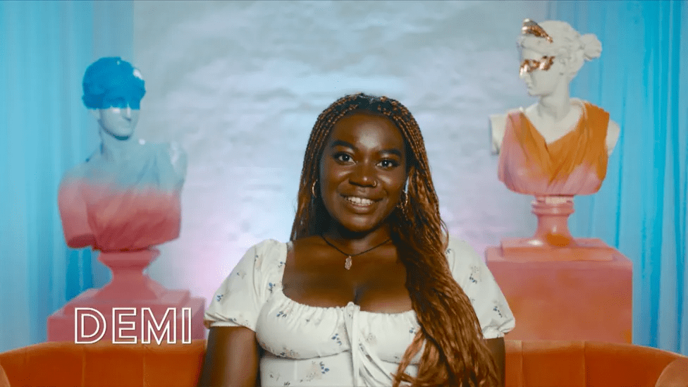 Demi on I Kissed a Girl on BBC Three.