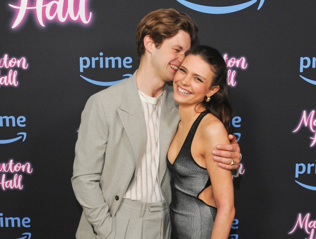 Damian Hardung and Harriet Herbig-Matten attend Prime Video's "Maxton Hall" KOL Screening at The London Hotel on May 4, 2024 in Los Angeles, California.