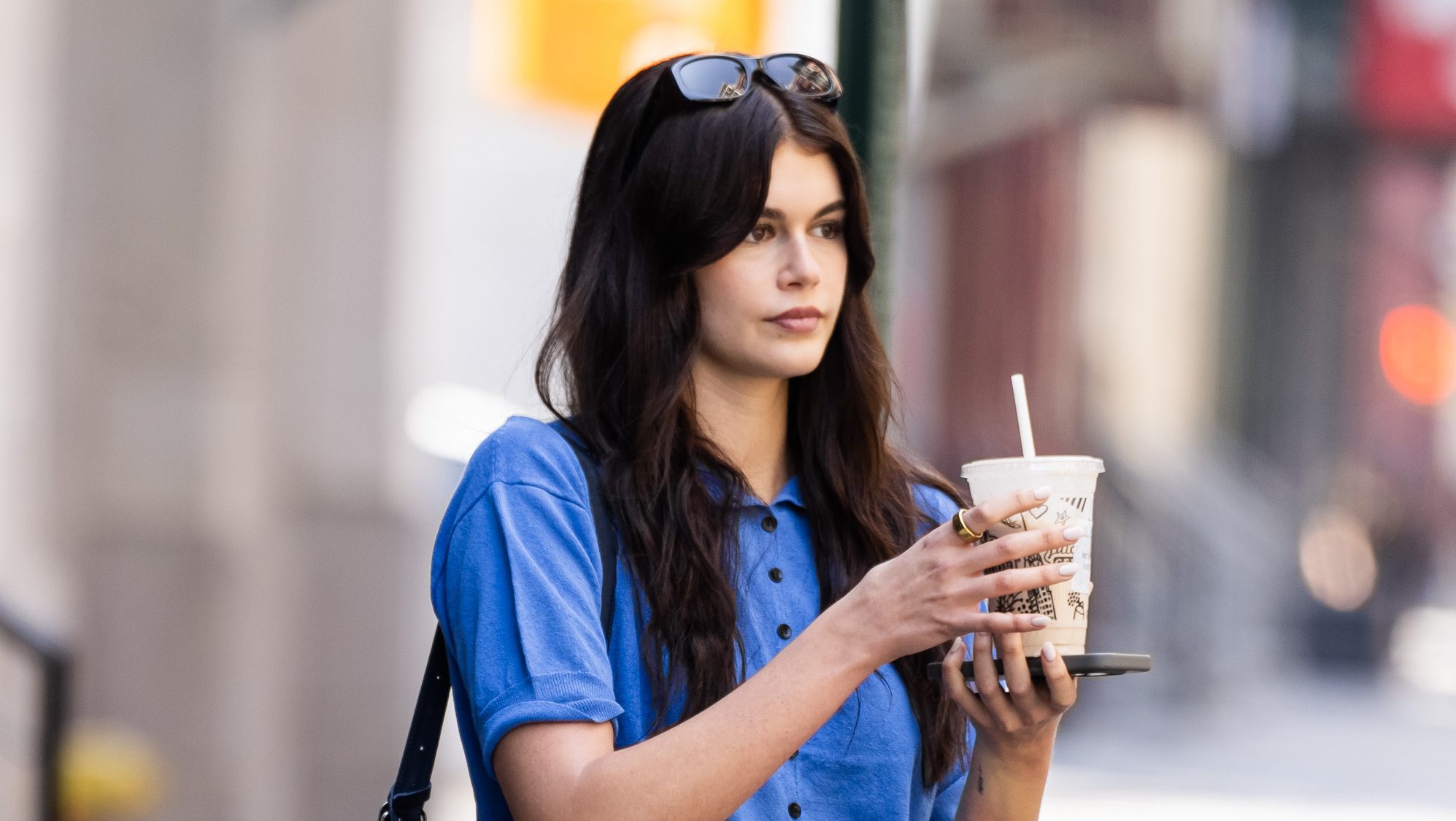Kaia Gerber is seen in SoHo on May 26, 2024 in New York City.