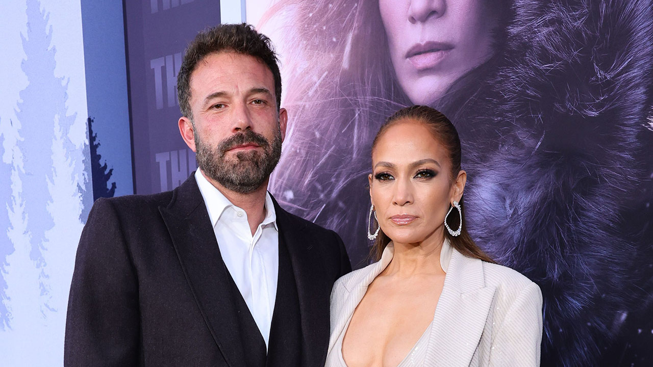 (L-R) Ben Affleck and Jennifer Lopez attend "The Mother" Los Angeles Premiere Event at Westwood Village on May 10, 2023 in Los Angeles, California.