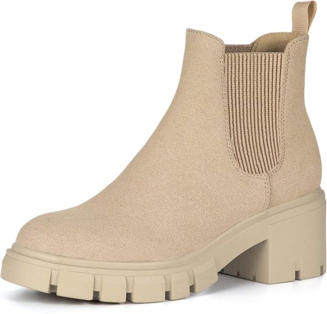 Athlefit Women's Chelsea Boots in beige