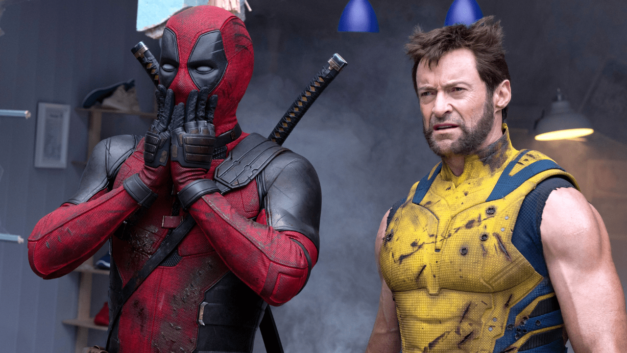 Ryan Reynolds and Hugh Jackman as Deadpool and Wolverine