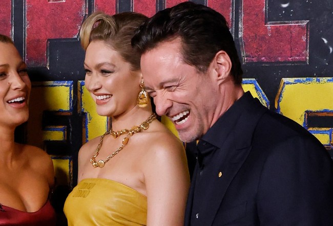 Ryan Reynolds, Blake Lively, Gigi Hadid, and Hugh Jackman attend the world premiere of "Deadpool & Wolverine" at Lincoln Center on July 22, 2024 in New York City. (