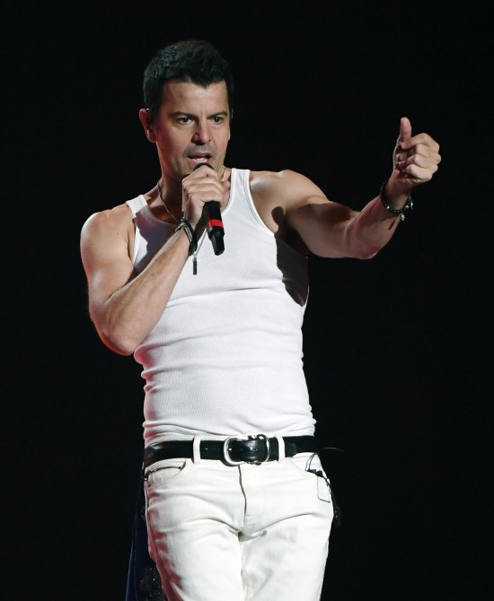 LAS VEGAS, NEVADA - MAY 25:  Singer Jordan Knight of New Kids on the Block performs during a stop of the Mixtape Tour at the Mandalay Bay Events Center on May 25, 2019 in Las Vegas, Nevada.
