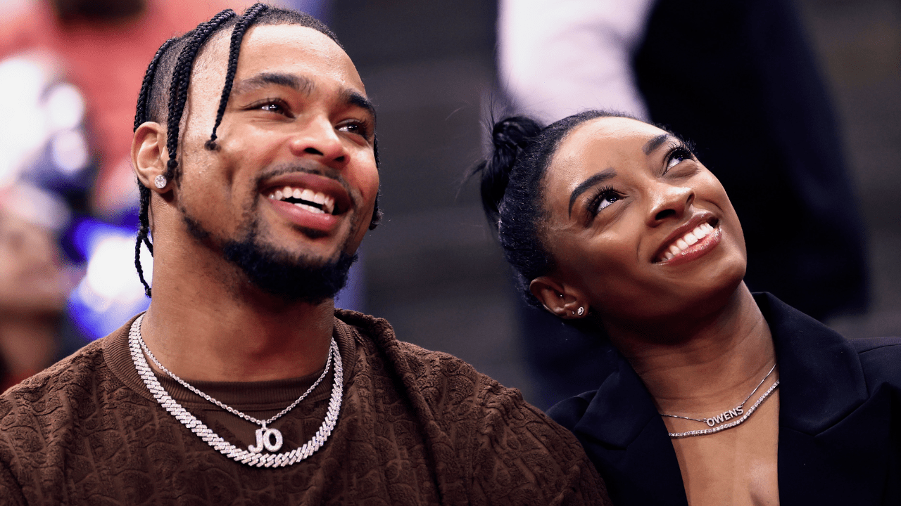 Johnathan Owens and Simone Biles