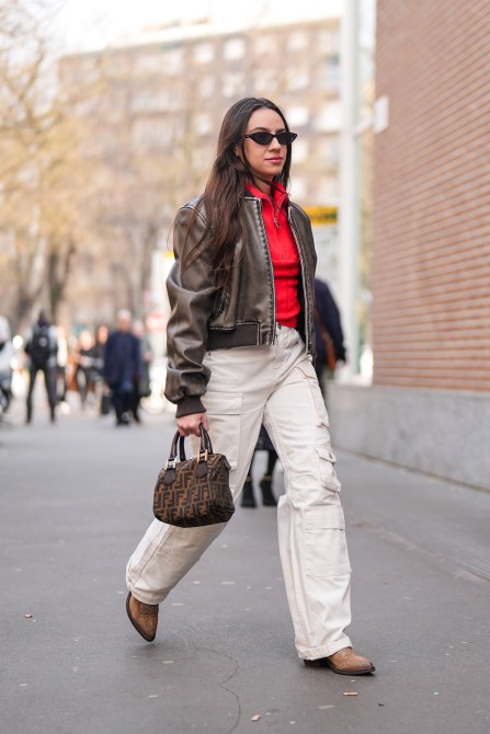 A guest at Milan Fashion Week.