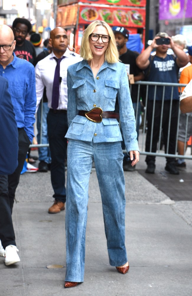 Cate Blanchett is seen at "Good Morning America" on August 05, 2024 in New York City.