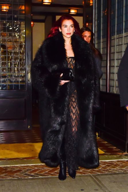 NEW YORK, NEW YORK - NOVEMBER 28: Dua Lipa is seen in Tribeca on November 28, 2023 in New York City.