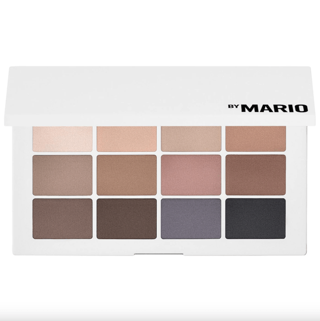 Makeup By Mario The Neutrals Eyeshadow Palette in a white palette.