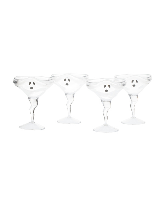 Margarita glasses with ghost faces