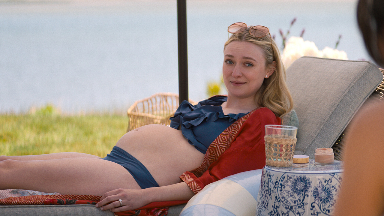 The Perfect Couple. Dakota Fanning as Abby Winbury in episode 103 of The Perfect Couple.