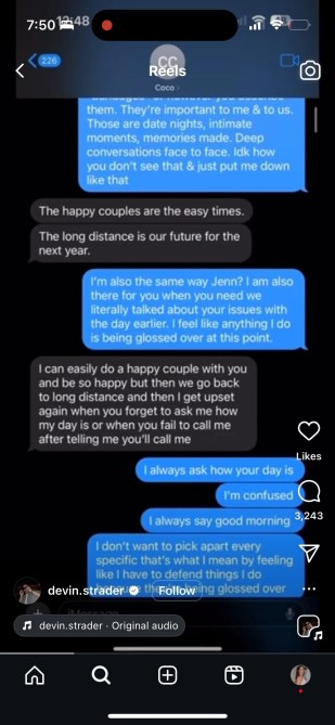 Devin texts The Bachelorette