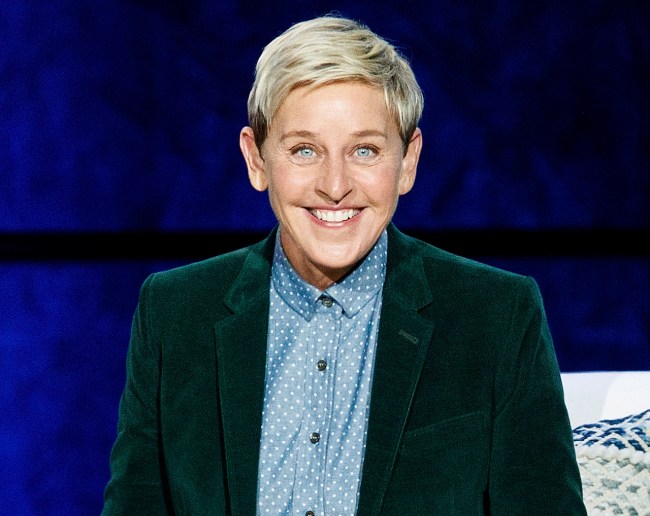 American comedian Ellen DeGeneres speaks on stage during "A Conversation With Ellen DeGeneres" at Rogers Arena on October 19, 2018 in Vancouver, Canada.