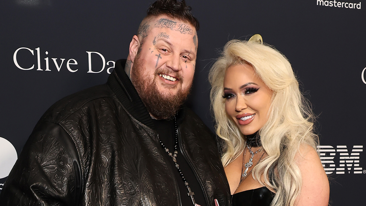 Jelly Roll and Bunnie XO attend the 66th GRAMMY Awards Pre-GRAMMY Gala & GRAMMY Salute to Industry Icons Honoring Jon Platt at The Beverly Hilton on February 03, 2024 in Beverly Hills, California.