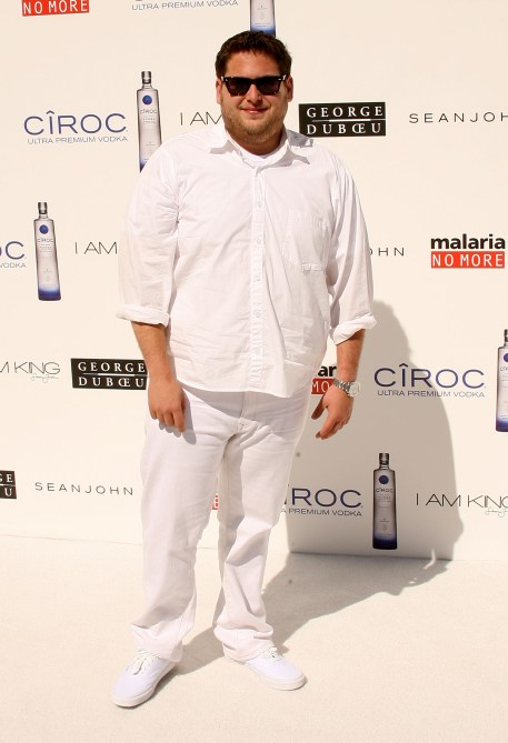 Actor Jonah Hill arrives at the White Party hosted by Sean "Diddy" Combs and Ashton Kutcher to help raise awareness for Malaria No More held at a Private Residence on July 4, 2009 in Beverly Hills, California.