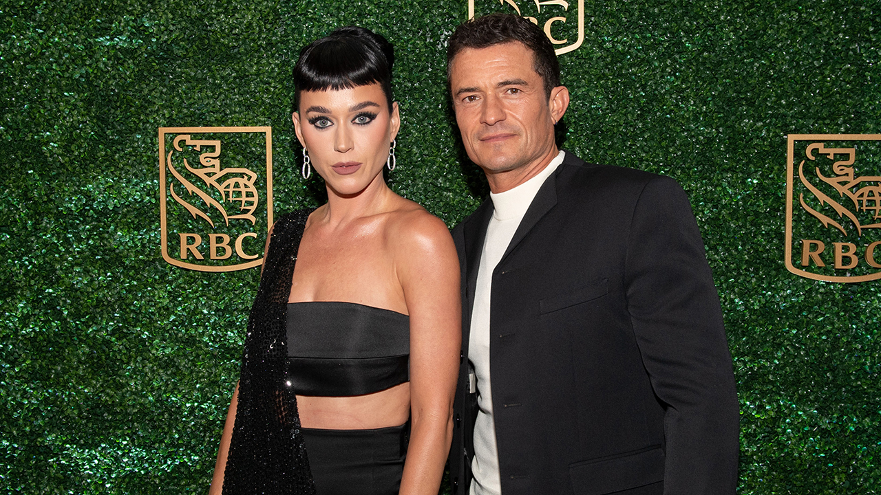 TORONTO, ONTARIO - SEPTEMBER 05: (L-R) Katy Perry and Orlando Bloom attend "The Cut" premiere party at RBC House during the Toronto International Film Festival on September 05, 2024 in Toronto, Ontario.