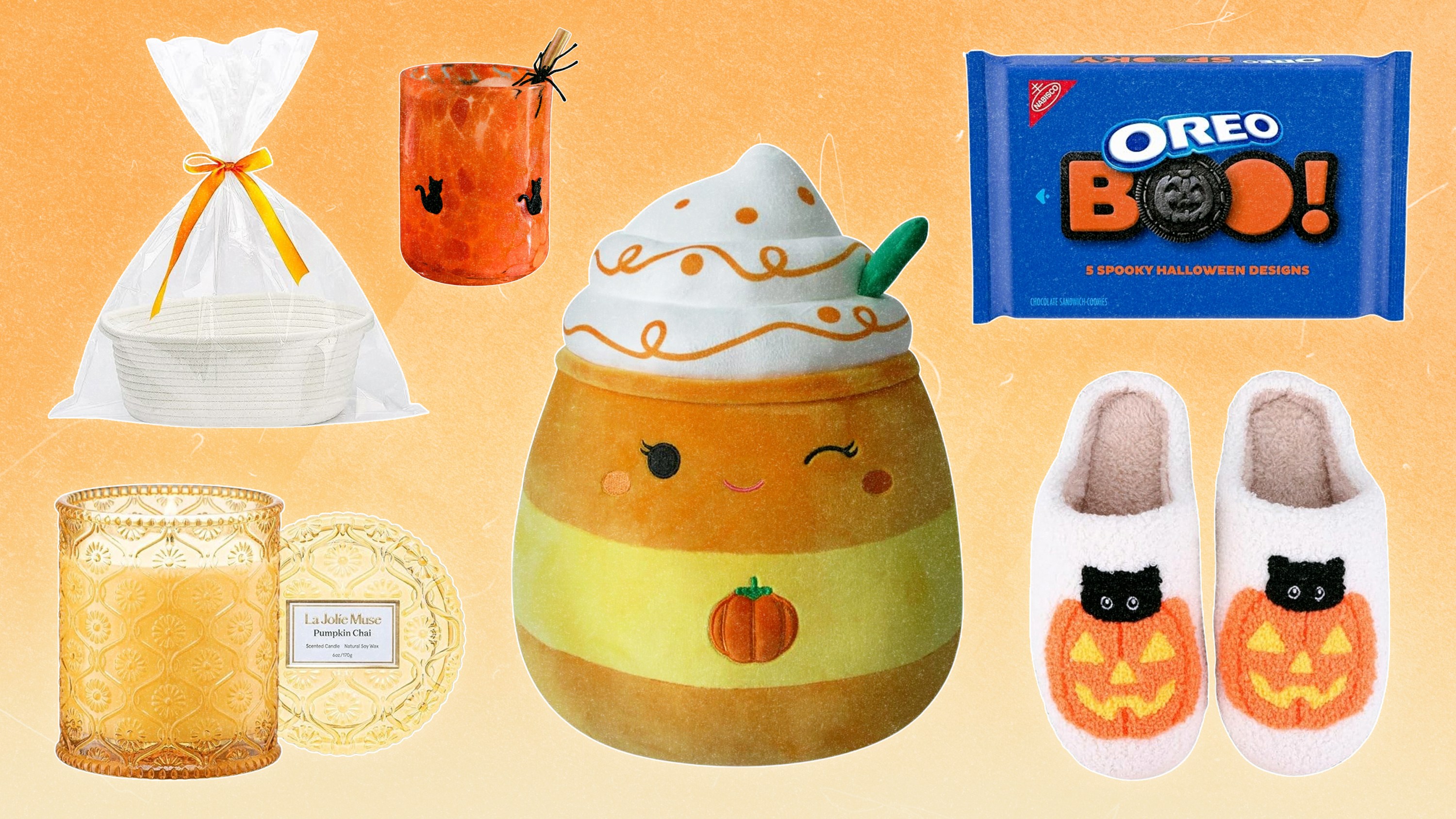 A collage of Halloween items