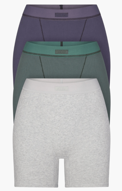 SKIMS 3-Pack Cotton Rib Boxers