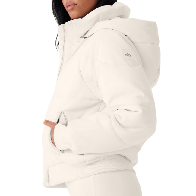 Alo Yoga Faux Leather Boss Puffer Jacket