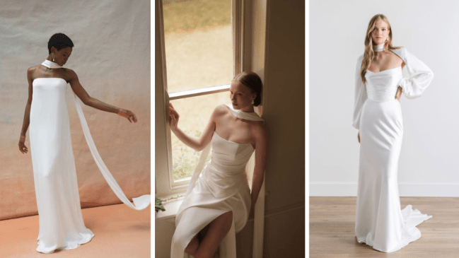 STYLECASTER | Wedding Dress Trends 2025, Neck Scarf