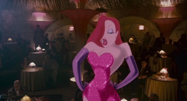 Jessica Rabbit performing in a club