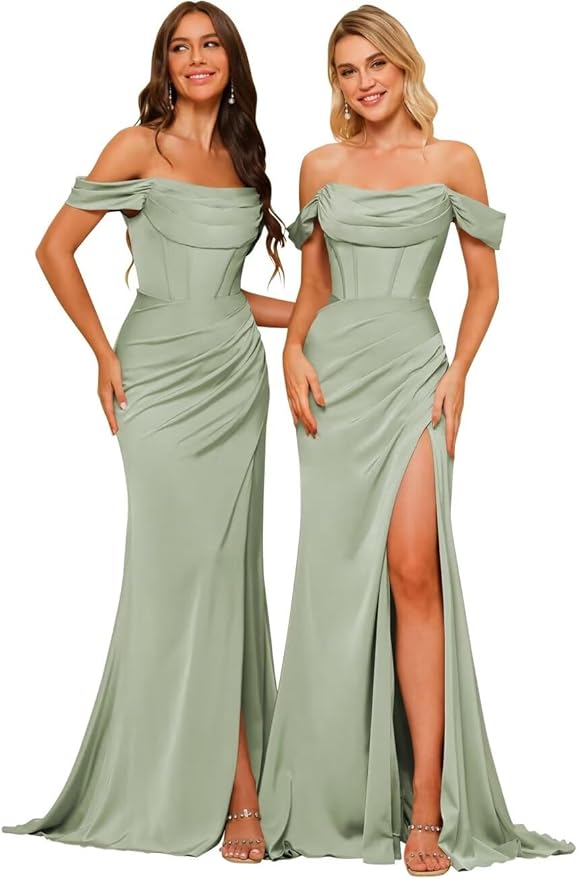 Dessiny Mermaid Pleated Corset Dress